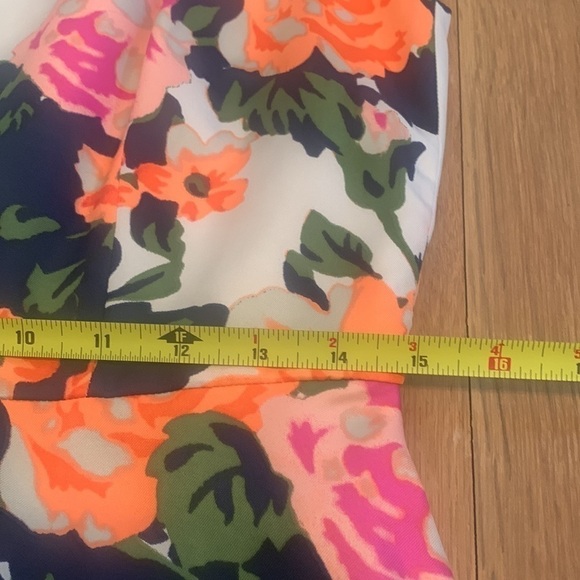 Donna Morgan Fit & Flare Sleeveless Neon Floral Knee Length Dress Women’s 6 - Picture 9 of 13